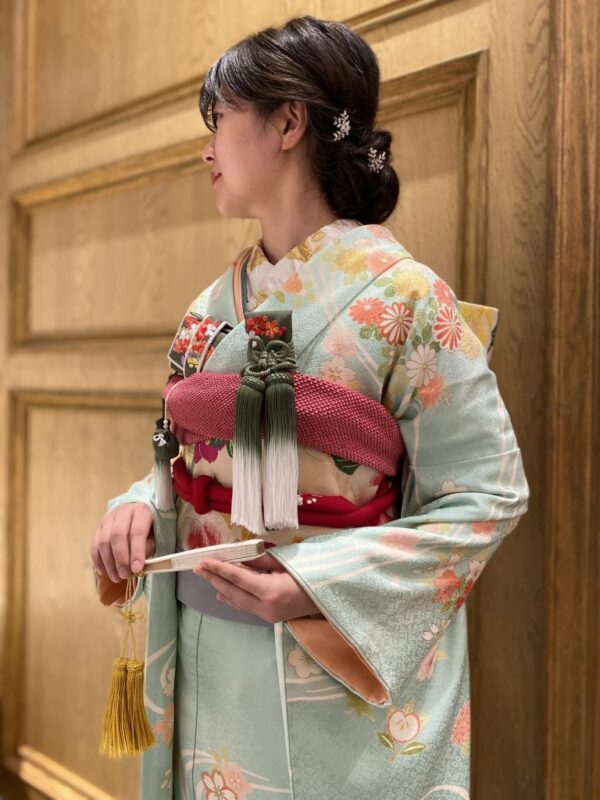 和装コーディネートのご紹介～水色の本振袖～