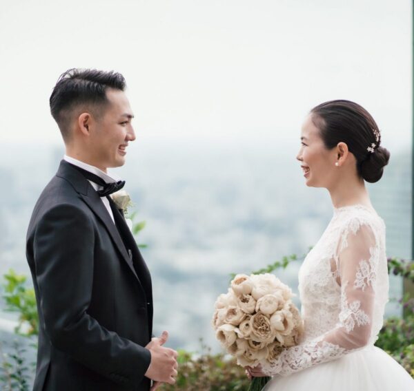 アンダーズ東京パーティーレポート～Monique Lhuillier（モニーク・ルイリエ）のウェディングドレスとボレロのコーディネート～Oct.2020