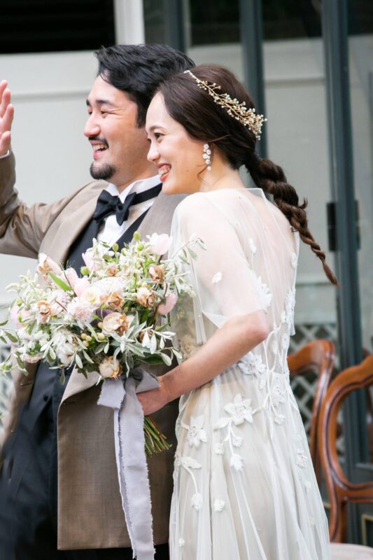 リストランテASOパーティーレポート〜グリーンのカラードレスで彩るクリスマスのガーデンウェディング〜DEC.2020