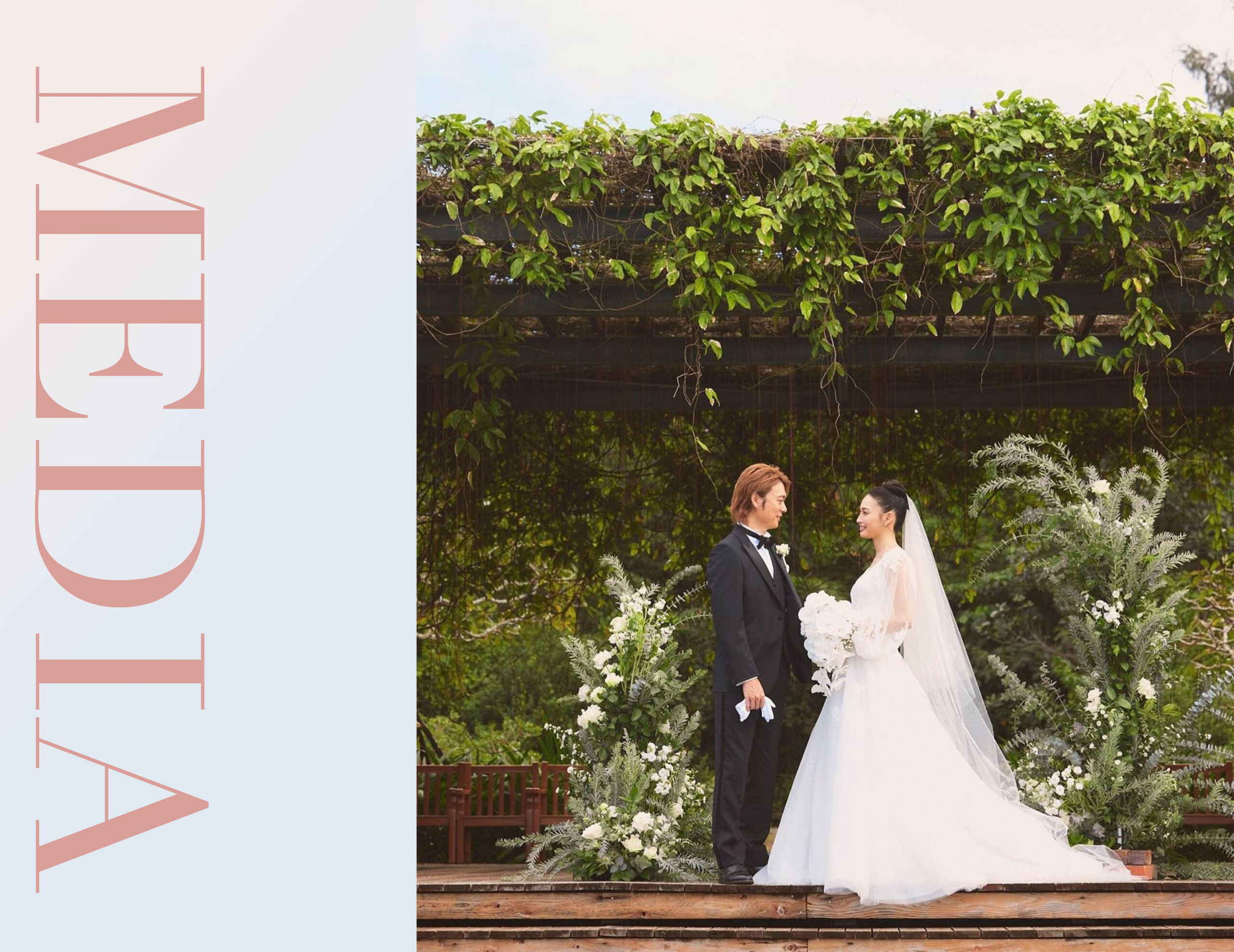 大政絢さん結婚式のウェディングドレスをお手伝いいたしました