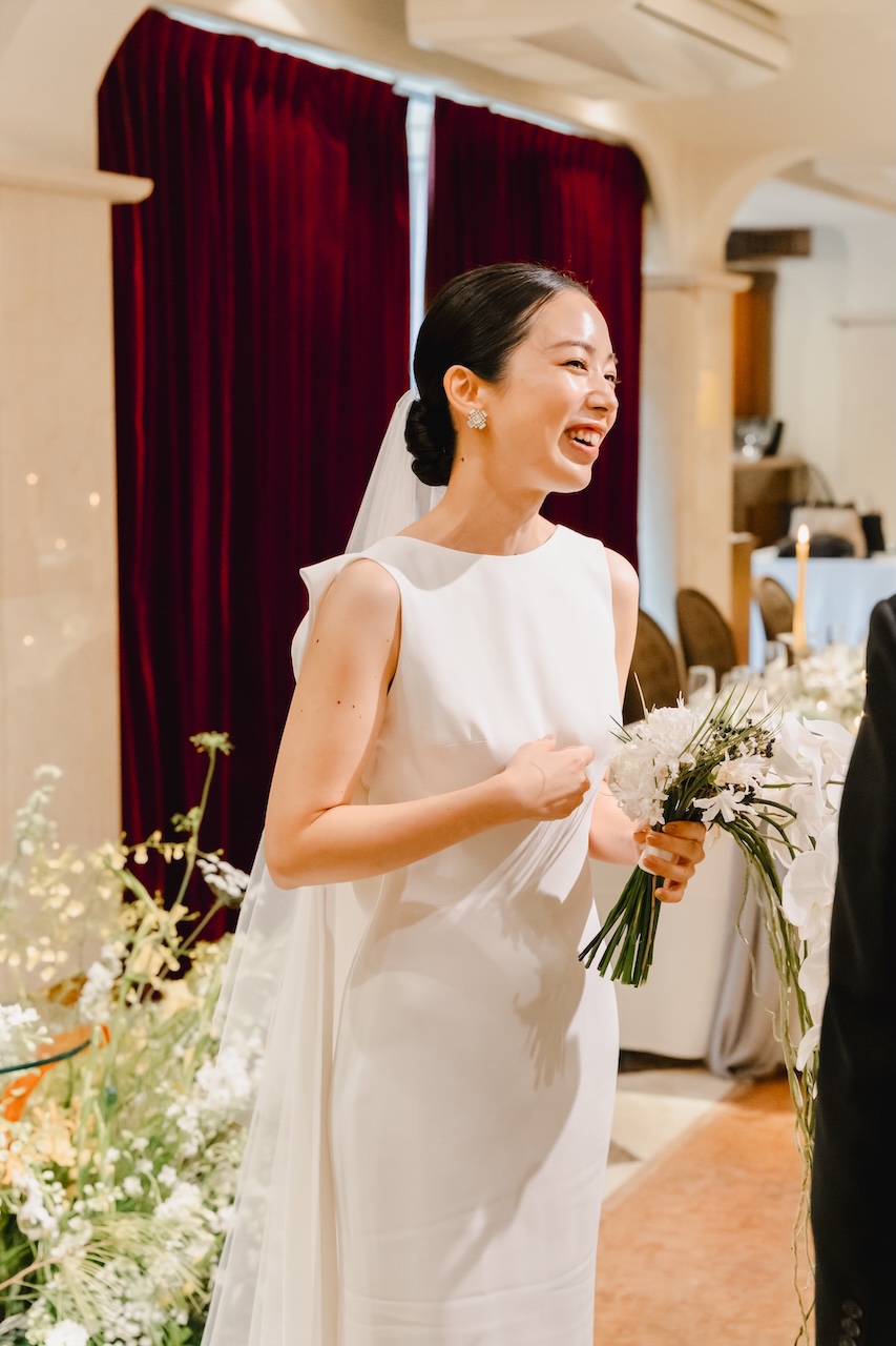 QEDClubの結婚式でトリートのウェディングを持ち込みした花嫁