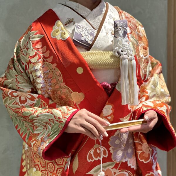 夏におすすめの赤色の色打掛～和装コーディネートのご紹介～