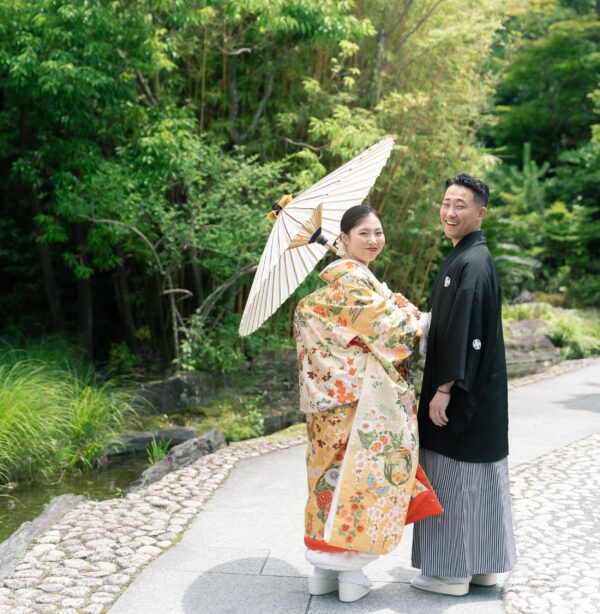 古都の趣を感じながら過ごす、新緑がまぶしい季節の和装前撮り