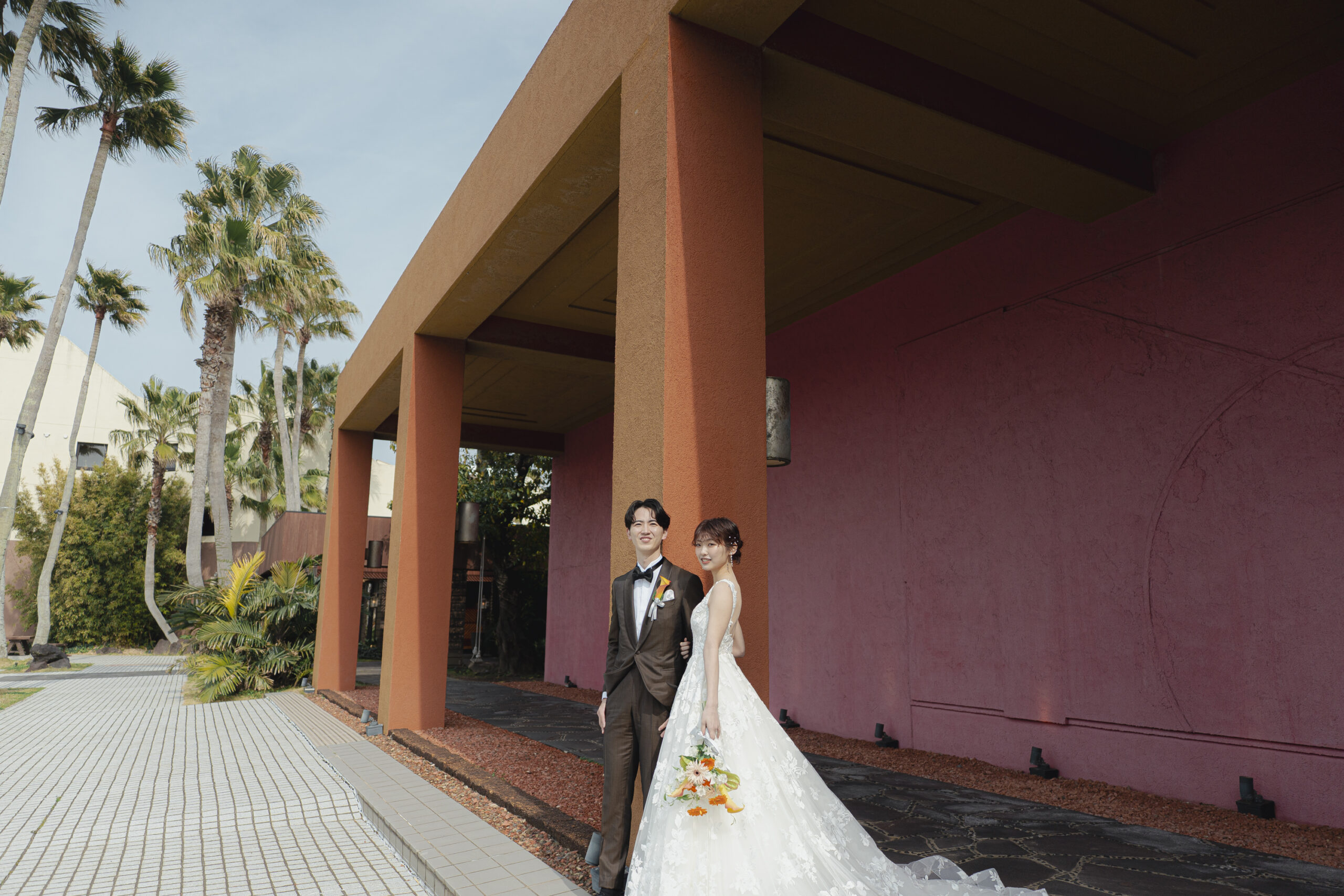 ザ ルイガンズ スパ＆リゾートで撮影するご新郎ご新婦様